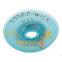 Chemtronics 3 m De-Soldering Braid Width 1.5mm Anti-Static Copper Wick with R and RMA Flux 802104