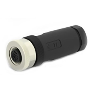 TE Connectivity Industrial Circular Connector, 8 Contacts, M12 Cable Plug, Female, IP67, T4110002081-000