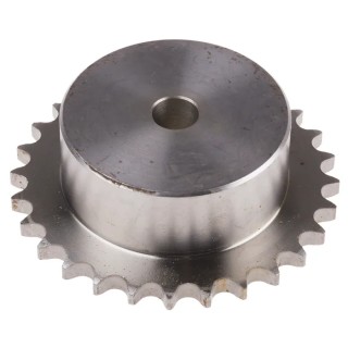 RS PRO 28 Tooth Pilot Bore Steel Sprocket 06 B-1, Bore Diameter 9.53mm, Pitch Diameter 85.07mm, Width 40mm Model 184-381
