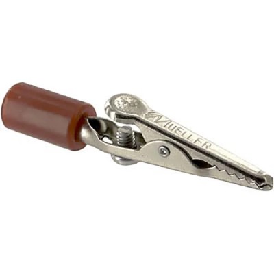 Mueller Electric Red Crocodile Clip 10A Insulated Steel Contact BU-60-HS-2