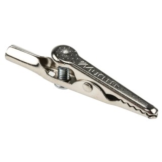 RS PRO Red Crocodile Clip Nickel Plated Steel Contact 10A BU-60S