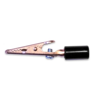 Mueller Electric Black Crocodile Clip with Copper Contact, Insulated 10A Current BU-60CHS-0
