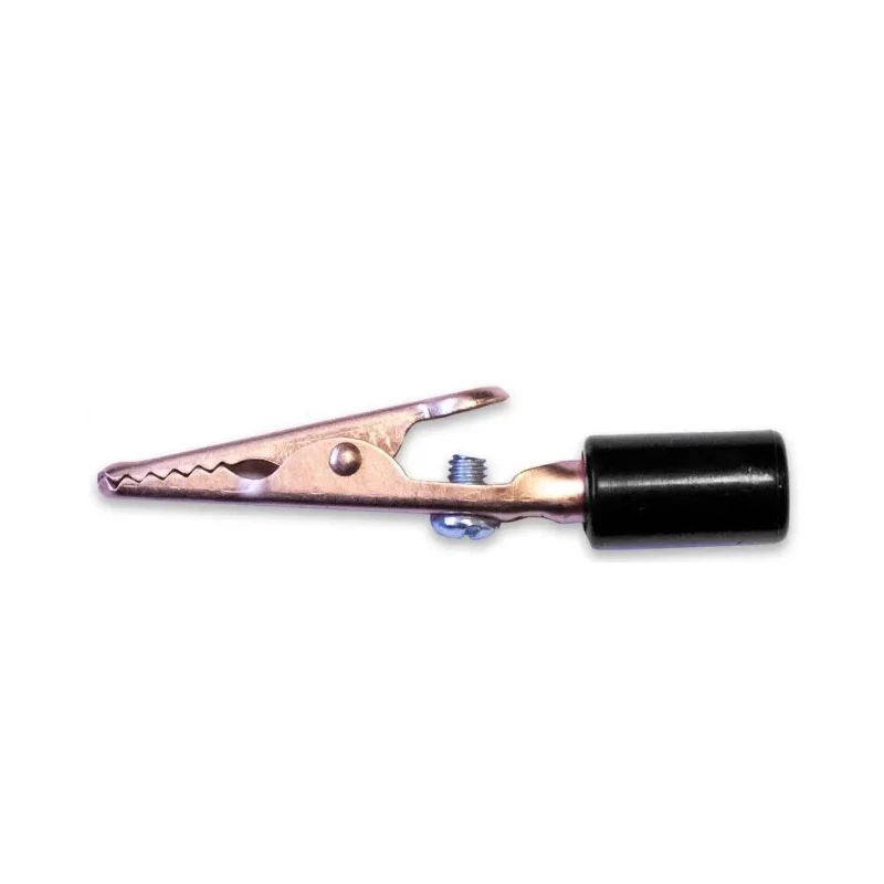 Mueller Electric Black Crocodile Clip with Copper Contact, Insulated 10A Current BU-60CHS-0