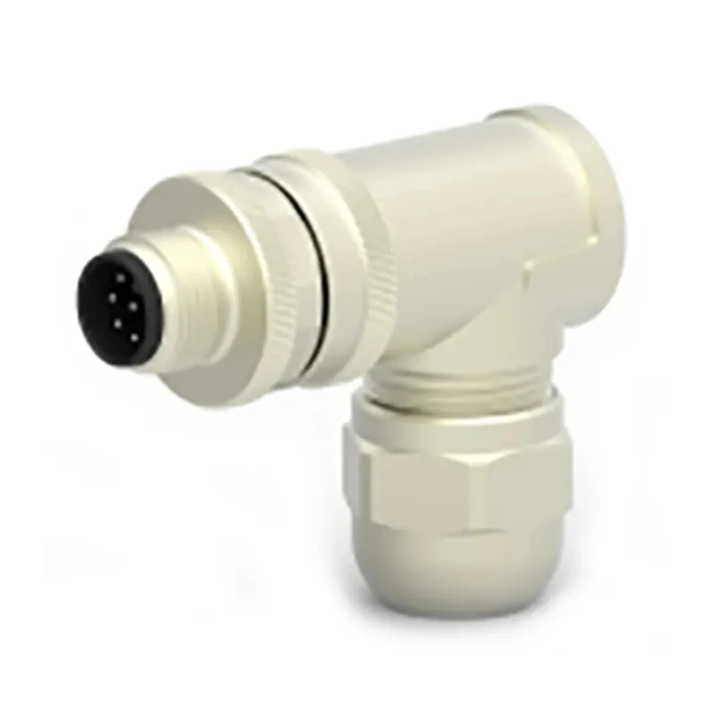 TE Connectivity Circular Connector Cable Mount Socket Male 8 Contacts M12 Threaded Right Angle IP67 T4113012081-000