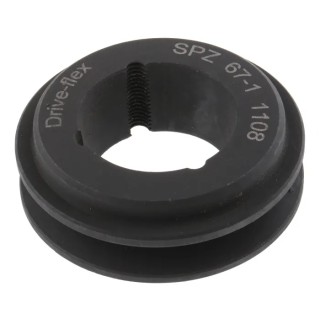 RS PRO Pulley Cast Iron, Steel Bore Diameter 28mm, Compatible with XPZ, SPZ & Z Belts SPZ/Z PULLEY 67X1