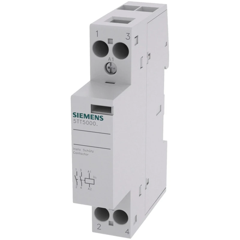 Siemens 5TT 2-Pole Contactor with 230V AC Coil, 20A, 2.6W Power Rating 5TT5000-0