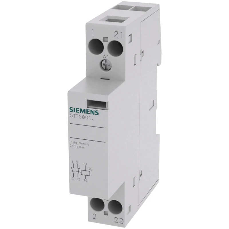 Siemens Contactor 24V DC Coil, 2-Pole, 20A, 2.6W Power Rating, 230V AC, 1 NO/1 NC 5TT5001-2