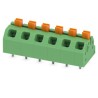 Phoenix Contact Angled Wave Soldering Mount PCB Terminal Block Green Polyamide Housing 16A 320V 6 Contacts 5mm Pitch 1862453