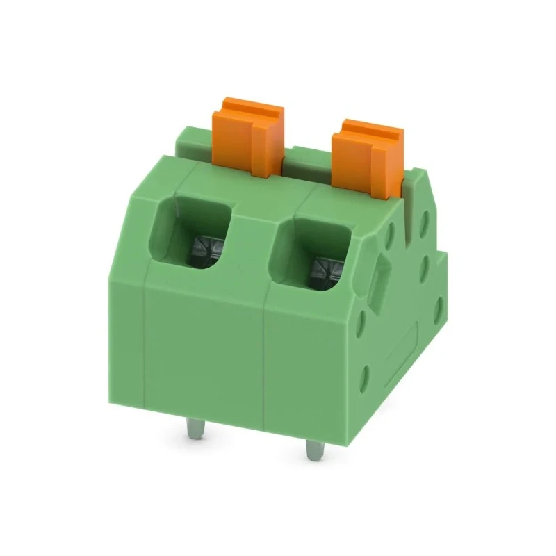 Phoenix Contact Angled Wave Soldering Mount PCB Terminal Block 2 Contacts 5 mm Pitch 2 Row 1862411
