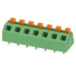 Phoenix Contact Angled Wave Soldering Mount PCB Terminal Block, 7 Contacts, 5 mm Pitch, 2 Rows, Polyamide Housing 1862466