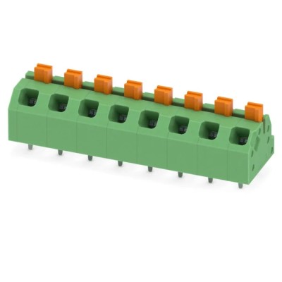 Phoenix Contact Angled Wave Soldering Mount PCB Terminal Block 8 Contacts 5 mm Pitch SPTAF 1/ 8-5.0-EL 1862479
