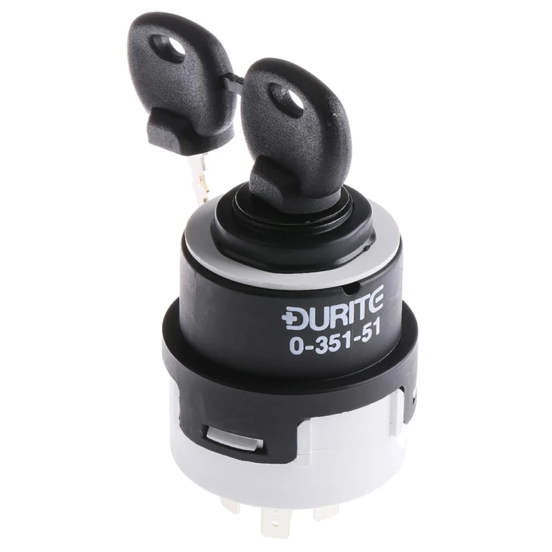 RS PRO Automotive Ignition Switch 70A 4-Way, Off-Start Operation, Key Trapping, 24V DC 325-4862