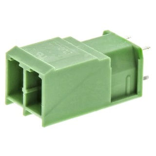 Phoenix Contact Pluggable Terminal Block 2-Contact 7.62 mm Pitch 1 Row 630V 20A Green Housing Polybutylene 1804687