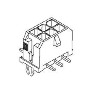 Molex Micro-Fit 3.0 Series Straight Surface PCB Header, 6 Contacts, 3 mm Pitch, 2 Row, Shrouded 430450615