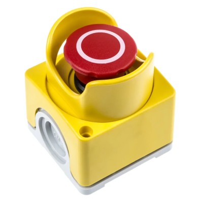 ABB 1SFA Series Surface Mount Pull Release Emergency Stop Push Button, 2 NC Contacts, IP66/IP67/IP69K, Plastic CEPY1-2002