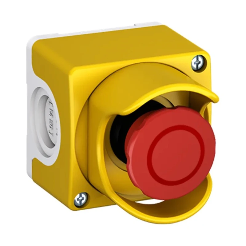 ABB 1SFA Series Surface Mount Pull Release Emergency Stop Push Button, 2 NC Contacts, IP66/IP67/IP69K, Plastic CEPY1-2002