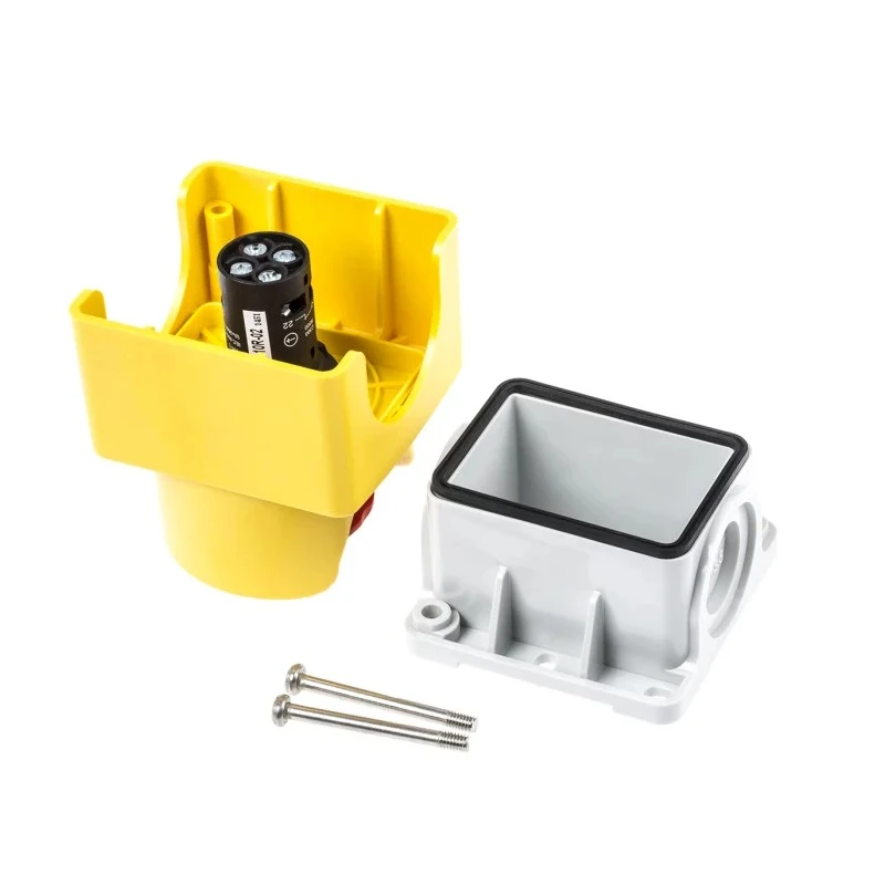 ABB 1SFA Series Surface Mount Pull Release Emergency Stop Push Button, 2 NC Contacts, IP66/IP67/IP69K, Plastic CEPY1-2002