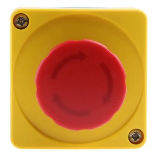 ABB 1SFA Series Twist Release Emergency Stop Push Button Surface Mount 30 mm Cutout 2 NC Contacts IP66 IP67 IP69K CEPY1-1001