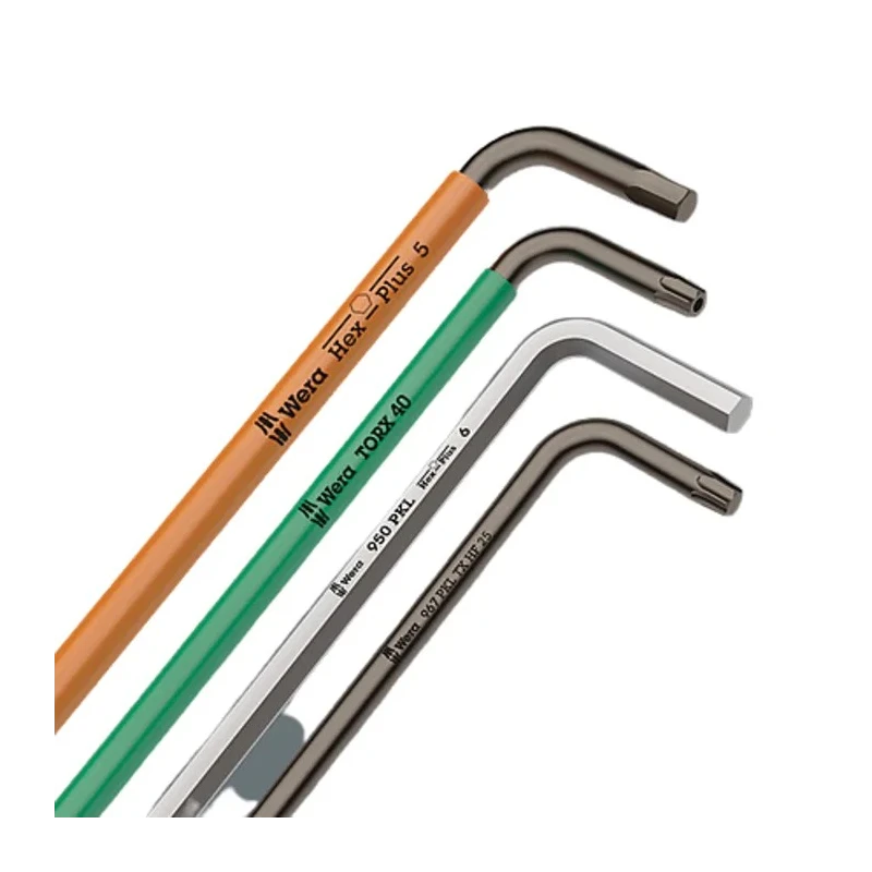 Wera 9 Piece L Metric Hex Key Set with Hex-Plus Profile, Hex Ball End, Sizes 1.5 to 10 mm 05022086001