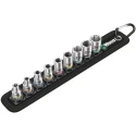 Wera 9-Piece 1/4 in Zyklop Socket Set with Square Drive, Sizes 5 mm to 13 mm 05003883001