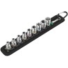 Wera 9-Piece 1/4 in Zyklop Socket Set with Square Drive, Sizes 5 mm to 13 mm 05003883001