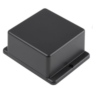 RS PRO Flanged Grey ABS Enclosure with Grey Lid IP40, 43.5 mm x 100.6 mm x 80.6 mm IP40
