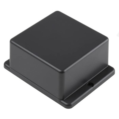 RS PRO Flanged Grey ABS Enclosure with Grey Lid IP40, 43.5 mm x 100.6 mm x 80.6 mm IP40
