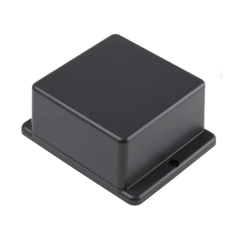 RS PRO Flanged Grey ABS Enclosure with Grey Lid IP40, 43.5 mm x 100.6 mm x 80.6 mm IP40