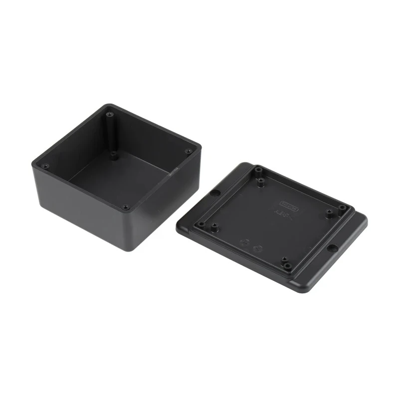 RS PRO Flanged Grey ABS Enclosure with Grey Lid IP40, 43.5 mm x 100.6 mm x 80.6 mm IP40