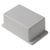 RS PRO Flanged White ABS Enclosure with White Lid, IP40, 50.5 mm x 127 mm x 70.6 mm IP40