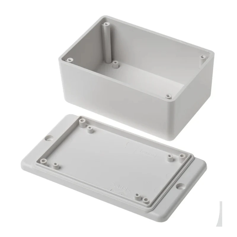 RS PRO Flanged White ABS Enclosure with White Lid, IP40, 50.5 mm x 127 mm x 70.6 mm IP40