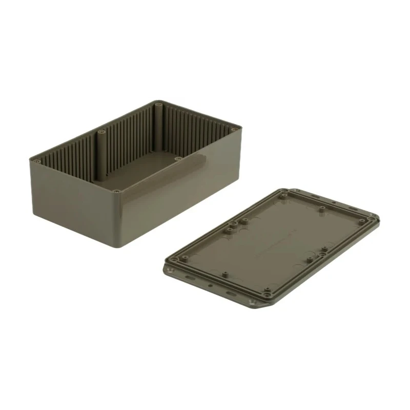 RS PRO Flanged Grey Grey Lid ABS Enclosure IP54, 61 mm x 210 mm x 112 mm IP54