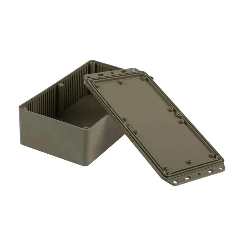 RS PRO Flanged Grey Grey Lid ABS Enclosure IP54, 61 mm x 210 mm x 112 mm IP54