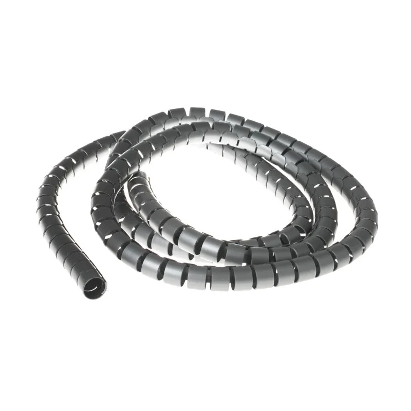 Essentra Spiral Cable Wrap Grey 20 mm Diameter 0.8 mm Wall Thickness 2 m Length SR 1723 Series POLYBAG-CABLEATER-20PPS-2-LC