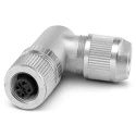 Phoenix Contact Industrial Circular Connector 4 Contacts, Cable Mount, Socket Female, M12, IP65/IP67, Zinc Housing 1424685