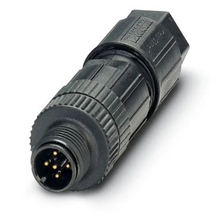 Phoenix Contact Circular Connector M12, 5 Contacts, Cable Mount, Male Plug, IP65/IP67, 48-60V, 4A, SACC Series 1424686