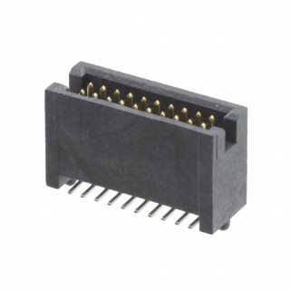 Samtec Right Angle Surface PCB Header 2 Contacts 1 mm Pitch 1 Row Shrouded T1M-02-GF-S-RA-TR