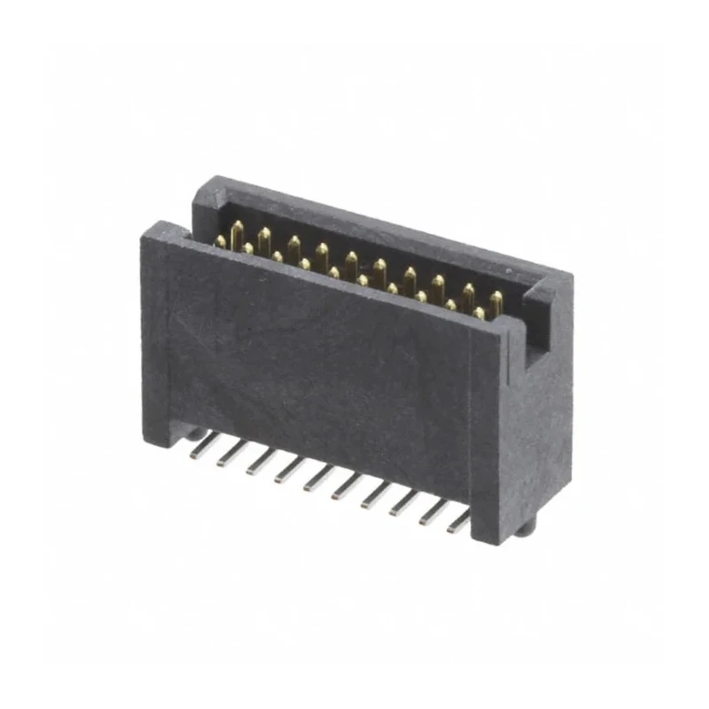 Samtec Right Angle Surface PCB Header 2 Contacts 1 mm Pitch 1 Row Shrouded T1M-02-GF-S-RA-TR