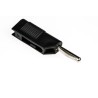 Hirschmann Test & Measurement Black Male Banana Plug 4 mm Connector Screw Termination 60V dc 30A Nickel Plating 930435100