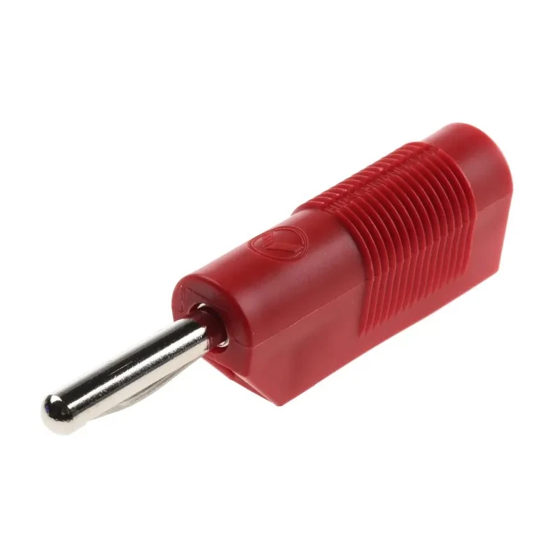 Hirschmann Test & Measurement Red Male Banana Plug 4 mm Connector Screw Termination 60V DC 30A Nickel Plating 930435101