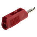 Hirschmann Test & Measurement Red Male Banana Plug 4 mm Connector Screw Termination 60V DC 30A Nickel Plating 930435101