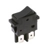C & K DPST On-Off Latching Rocker Switch Panel Black Nylon Housing 16A 250V AC 48V DC DF62J12S2AHQA