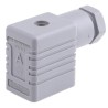 Hirschmann GMN 2P+E DIN 43650 B Solenoid Valve Connector, 16A Current, 250V AC/DC, Grey Polyamide 932987106 GMN 209 NJ grey