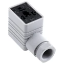 Hirschmann GMN 2P+E DIN 43650 B Solenoid Valve Connector, 16A Current, 250V AC/DC, Grey Polyamide 932987106 GMN 209 NJ grey