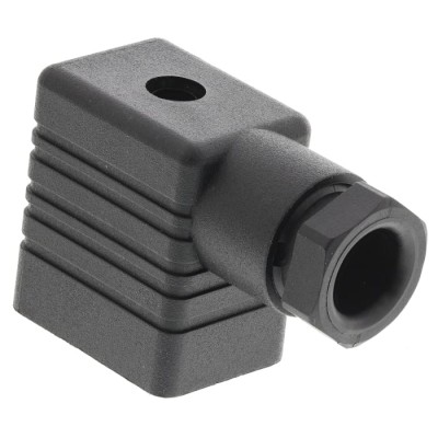 Hirschmann Solenoid Valve Connector 2P+E DIN 43650 B 16A Current 250 V AC/DC 932987100 GMN 209 NJ black