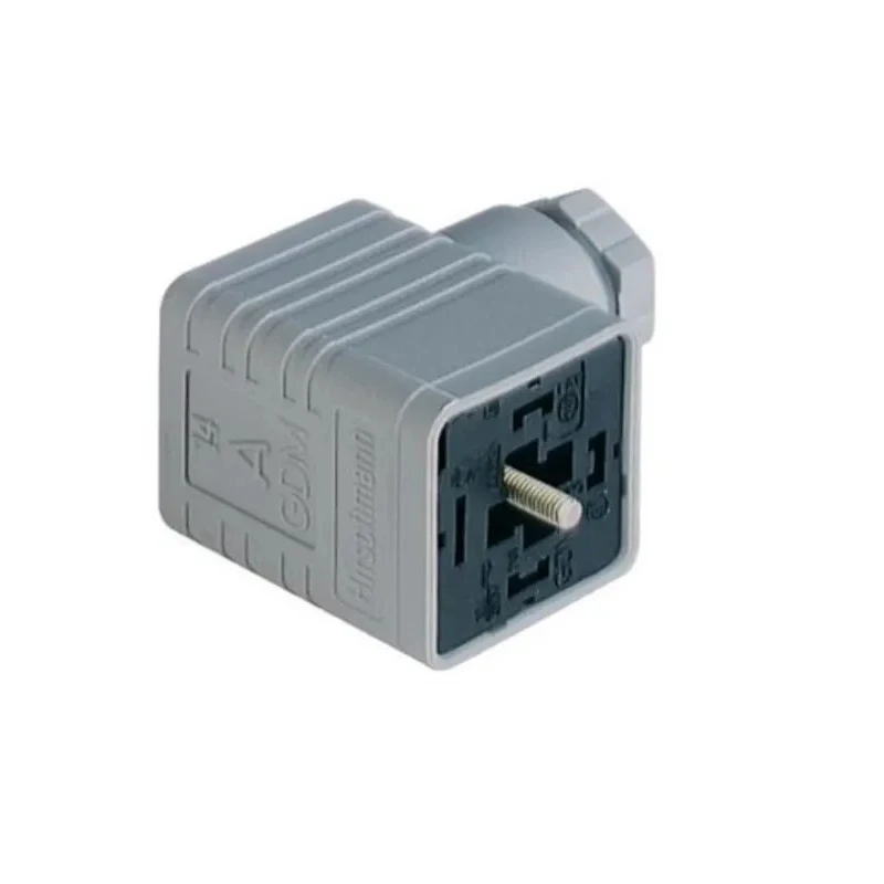 Hirschmann Solenoid Valve Connector GDM Series GDM 2P+E DIN 43650 A, 250V Voltage, 16A Current 931965106 GDM 2009 grey