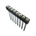 Samtec SS Series Straight Through Hole PCB Socket 10-Contact 1 Row 2.54 mm Pitch Screw SS-110-T-2