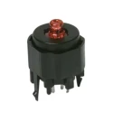 C & K K12 Series Illuminated Push Button Switch, Momentary, PCB Mount, SPST, Red LED, IP40, 30V dc K12PLRD1.55N LV352