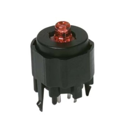 C & K K12 Series Illuminated Push Button Switch, Momentary, PCB Mount, SPST, Red LED, IP40, 30V dc K12PLRD1.55N LV352