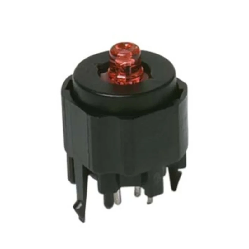 C & K K12 Series Illuminated Push Button Switch, Momentary, PCB Mount, SPST, Red LED, IP40, 30V dc K12PLRD1.55N LV352